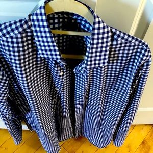 J Crew Ludlow Navy/White men’s medium.